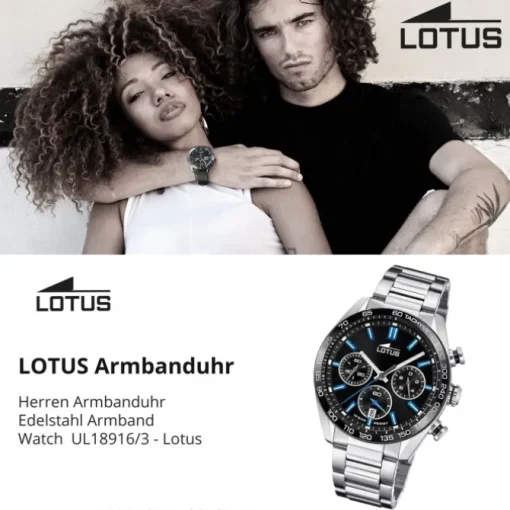 Lotus Herrenuhr Edelstahl silber Lotus Classic Armbanduhr UL18916/3