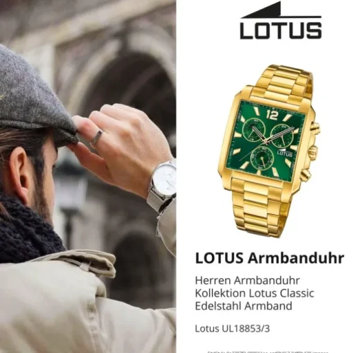 Lotus Herrenuhr Edelstahl gold Lotus Classic Armbanduhr UL18853/3