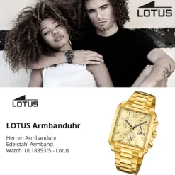 Lotus Herrenuhr Edelstahl gold Lotus Classic Armbanduhr UL18853/5