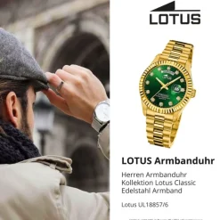 Lotus Herrenuhr Edelstahl gold Lotus Classic Armbanduhr UL18857/6