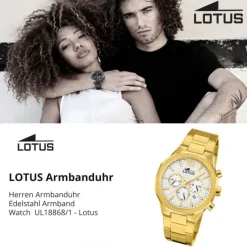 Lotus Herrenuhr Edelstahl gold Lotus Classic Armbanduhr UL18868/1