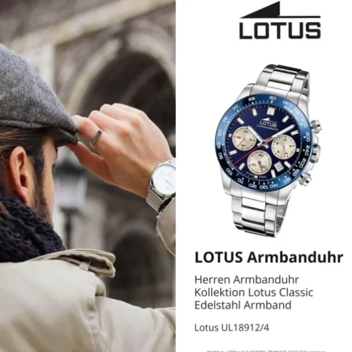Lotus Herrenuhr Edelstahl silber Lotus Classic Armbanduhr UL18912/4