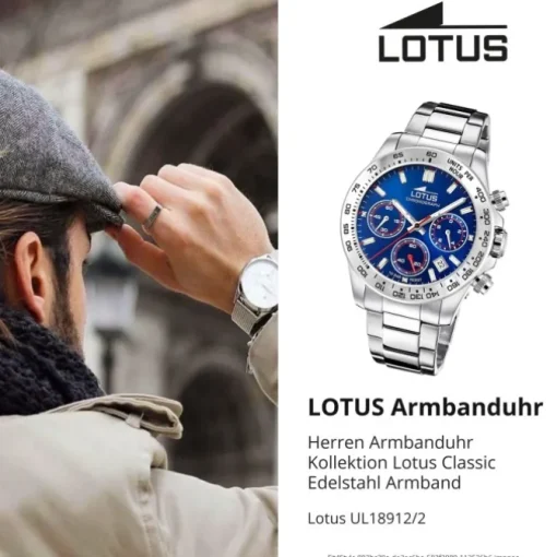 Lotus Herrenuhr Edelstahl silber Lotus Classic Armbanduhr UL18912/2