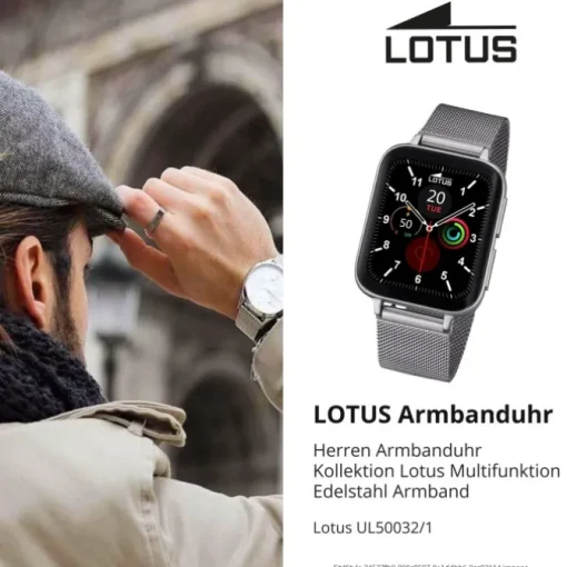 Lotus Herrenuhr Edelstahl grau Lotus Multifunktion Armbanduhr UL50032/1