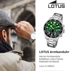Lotus Herrenuhr Edelstahl silber Lotus Classic Armbanduhr UL18800/6