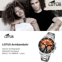 Lotus Herrenuhr Edelstahl silber Lotus Classic Armbanduhr UL18800/8