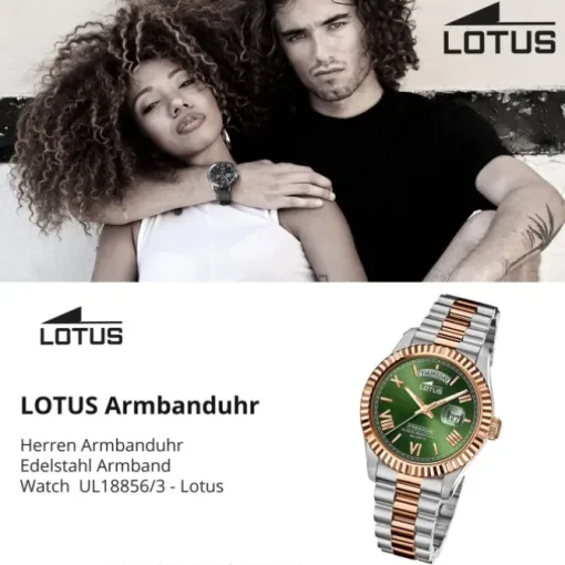 Lotus Herrenuhr Edelstahl silbergold Lotus Classic Armbanduhr UL18856/3