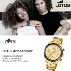 Lotus Herrenuhr Edelstahl gold Lotus Classic Armbanduhr UL18917/1