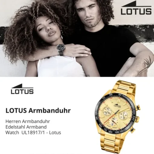 Lotus Herrenuhr Edelstahl gold Lotus Classic Armbanduhr UL18917/1
