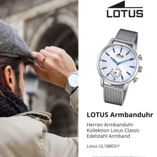 Lotus Herrenuhr Edelstahl silber Lotus Classic Armbanduhr UL18803/1