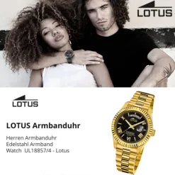 Lotus Herrenuhr Edelstahl gold Lotus Classic Armbanduhr UL18857/4