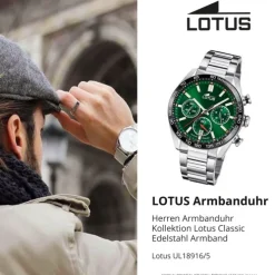Lotus Herrenuhr Edelstahl silber Lotus Classic Armbanduhr UL18916/5