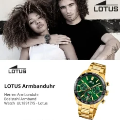 Lotus Herrenuhr Edelstahl gold Lotus Classic Armbanduhr UL18917/5