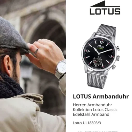 Lotus Herrenuhr Edelstahl silber Lotus Classic Armbanduhr UL18803/3