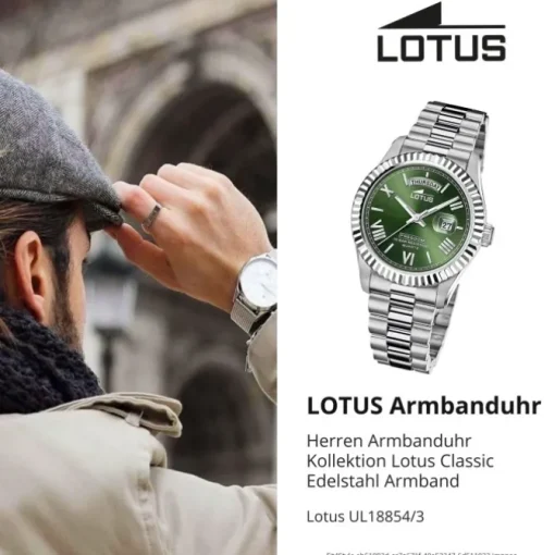 Lotus Herrenuhr Edelstahl silber Lotus Classic Armbanduhr UL18854/3