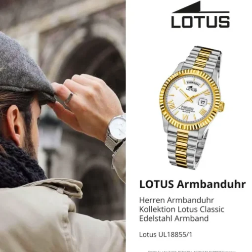 Lotus Herrenuhr Edelstahl silber Lotus Classic Armbanduhr UL18855/1