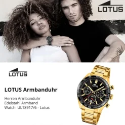 Lotus Herrenuhr Edelstahl gold Lotus Classic Armbanduhr UL18917/6