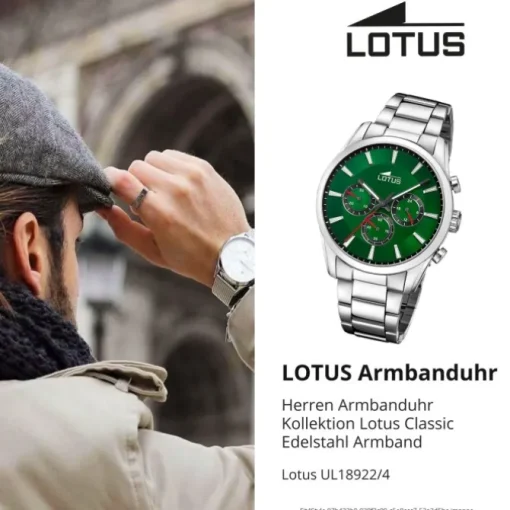 Lotus Herrenuhr Edelstahl silber Lotus Classic Armbanduhr UL18922/4