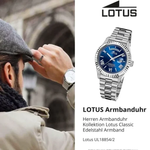 Lotus Herrenuhr Edelstahl silber Lotus Classic Armbanduhr UL18854/2