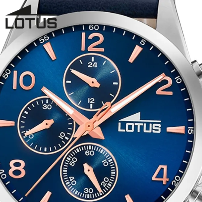 Lotus Herrenuhr Khrono Armbanduhr Leder blau UL18630/2