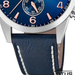Lotus Herrenuhr Khrono Armbanduhr Leder blau UL18630/2