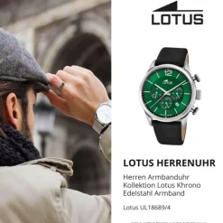 Lotus Herrenuhr Khrono Armbanduhr Edelstahl schwarz UL18689/4