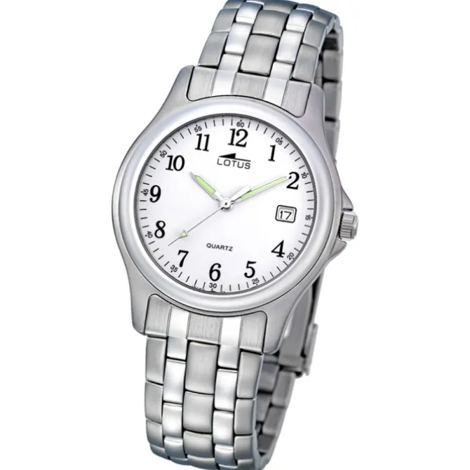 LOTUS Herrenuhr klassisch Analog Quarz Uhr Edelstahl Armband silber UL15150/A