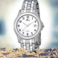 LOTUS Herrenuhr klassisch Analog Quarz Uhr Edelstahl Armband silber UL15150/A