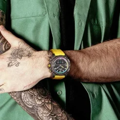 Lotus Herrenuhr Kunststoff gelb Lotus Multifunktion Armbanduhr UL20000/8