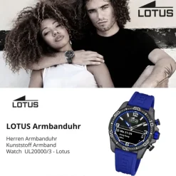 Lotus Herrenuhr Kunststoff Blau Lotus Multifunktion Armbanduhr UL20000/3