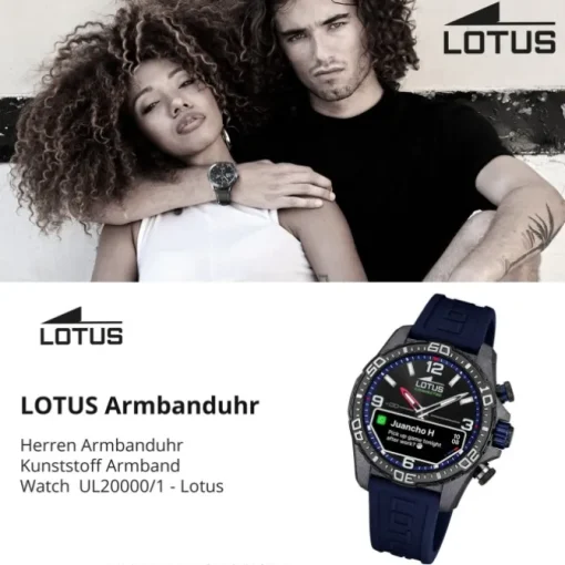 Lotus Herrenuhr Kunststoff Blau Lotus Multifunktion Armbanduhr UL20000/1