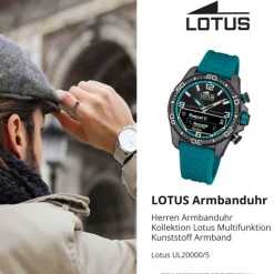 Lotus Herrenuhr Kunststoff Blau Lotus Multifunktion Armbanduhr UL20000/5