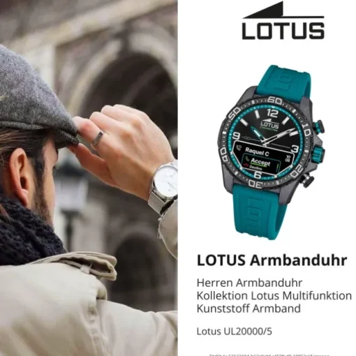 Lotus Herrenuhr Kunststoff Blau Lotus Multifunktion Armbanduhr UL20000/5