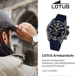 Lotus Herrenuhr Kunststoff Blau Lotus Multifunktion Armbanduhr UL20000/1