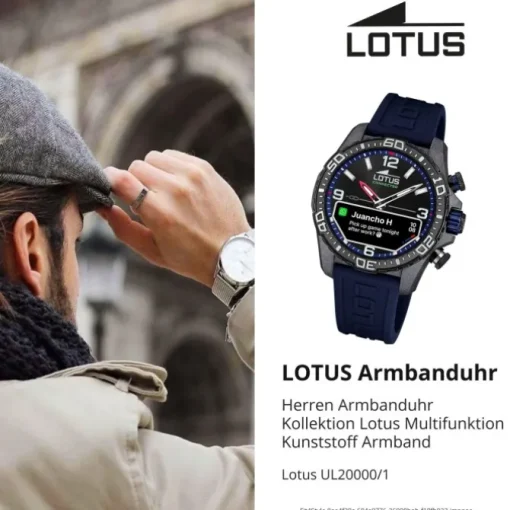 Lotus Herrenuhr Kunststoff Blau Lotus Multifunktion Armbanduhr UL20000/1
