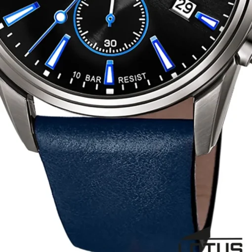 Lotus Herrenuhr Leder blau Lotus Classic Armbanduhr UL18683/6