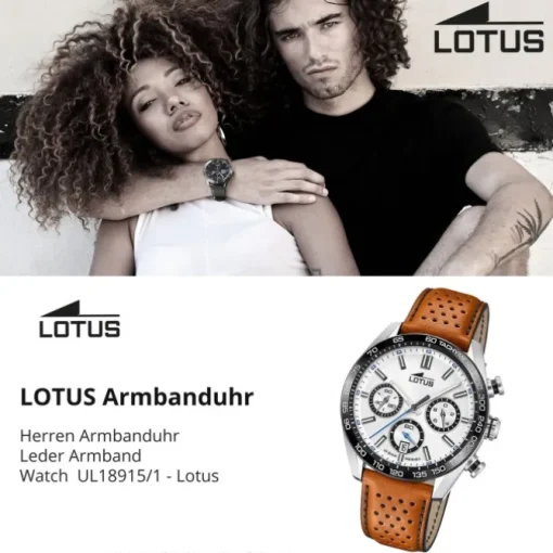 Lotus Herrenuhr Leder braun Lotus Classic Armbanduhr UL18915/1