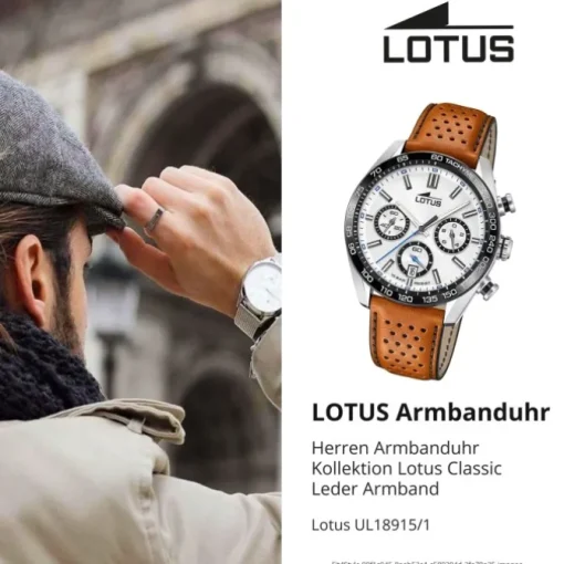 Lotus Herrenuhr Leder braun Lotus Classic Armbanduhr UL18915/1
