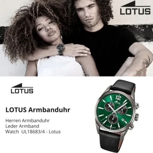 Lotus Herrenuhr Leder schwarz Lotus Classic Armbanduhr UL18683/4