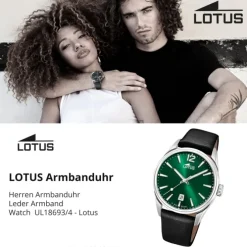 Lotus Herrenuhr Leder schwarz Lotus Classic Armbanduhr UL18693/4
