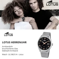 Lotus Herrenuhr Minimalist Armbanduhr Edelstahl silber UL18631/4