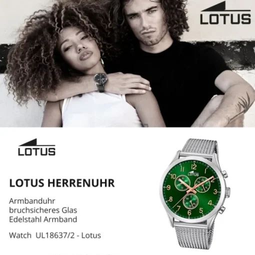 Lotus Herrenuhr Minimalist Armbanduhr Edelstahl silber UL18637/2