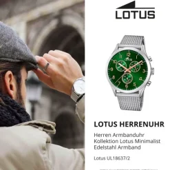 Lotus Herrenuhr Minimalist Armbanduhr Edelstahl silber UL18637/2