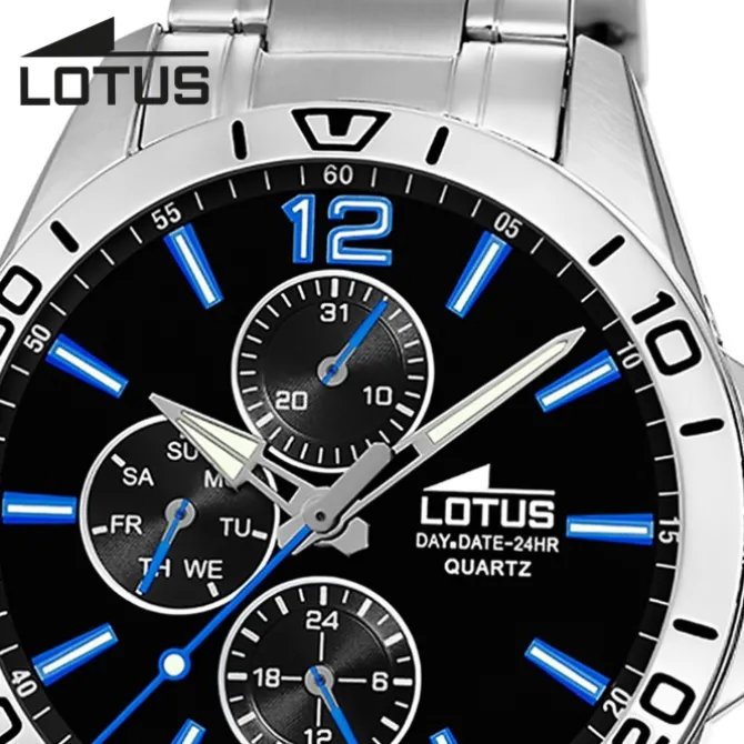 Lotus Herrenuhr Multifunktion Armbanduhr Edelstahl silber UL18812/4