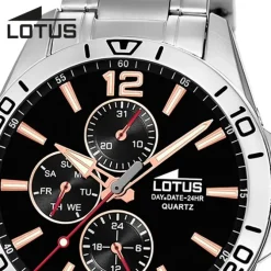 Lotus Herrenuhr Multifunktion Armbanduhr Edelstahl silber UL18812/6