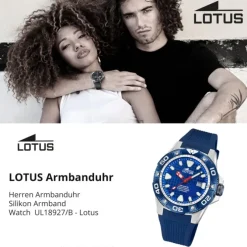 Lotus Herrenuhr Silikon blau Lotus Classic Armbanduhr UL18927/B