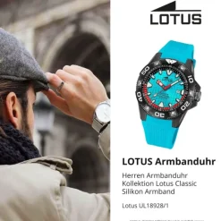 Lotus Herrenuhr Silikon blau Lotus Classic Armbanduhr UL18928/1