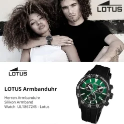 Lotus Herrenuhr Silikon schwarz Lotus Classic Armbanduhr UL18672/B