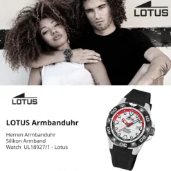 Lotus Herrenuhr Silikon schwarz Lotus Classic Armbanduhr UL18927/1