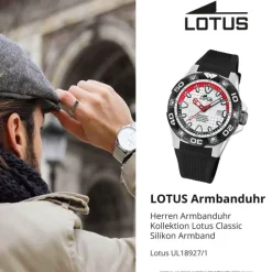 Lotus Herrenuhr Silikon schwarz Lotus Classic Armbanduhr UL18927/1